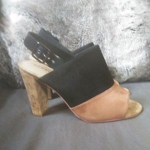 NEW!Torrid - Sz 10 -  2 Tone - Suede Mules/Sandals